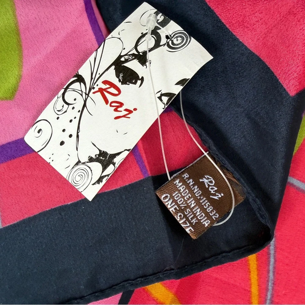 Anthropologie Raj Floral Silk Scarf